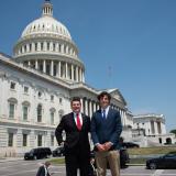 Rep. Obernolte with a summer intern.