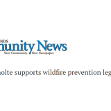 Community News headline: Obernolte supports wildfire prevention legislation